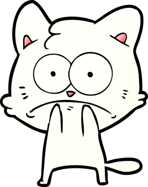 bir insan tarafından çizilmiş sinirli bir kedi.