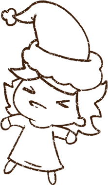 Bir insan tarafından çizilen Noel Kadını Kömür Çizimi