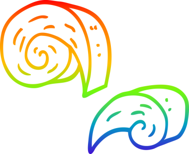 gökkuşağı gradyan çizgi çizimi bir insan tarafından çizilmiş girdaplı dekoratif elementler