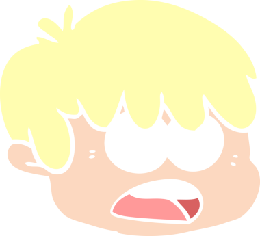 Bir insan tarafından çizilmiş düz renkli erkek yüzü