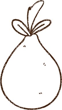 Bir insan tarafından çizilen meyve kömürü.