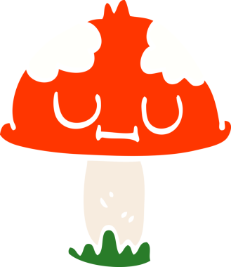 Bir insan tarafından çizilmiş zehirli zehirli mantar çizimi.