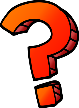 bir insan tarafından çizilmiş vektör gradyan çizim soru işareti