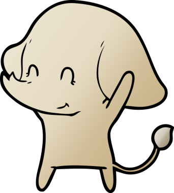 Bir insan tarafından çizilmiş şirin bir fil.