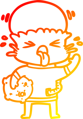 Bir insan tarafından çizilmiş garip bir uzaylı çizgi film çizimi.