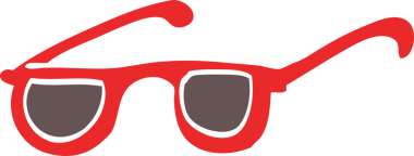 Bir insan tarafından çizilmiş karalama güneş gözlüğü.