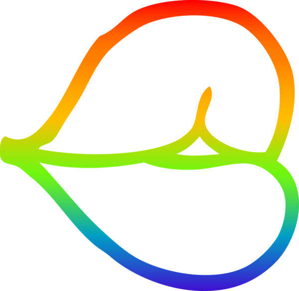 gökkuşağı gradyan çizgi çizimi bir insan tarafından çizilmiş mor dudaklar