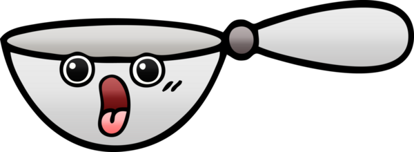 Bir insan tarafından çizilmiş bir kaşığın gölgelenmiş gölgesi.