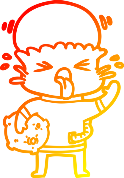 Bir insan tarafından çizilmiş garip bir uzaylı çizgi film çizimi.