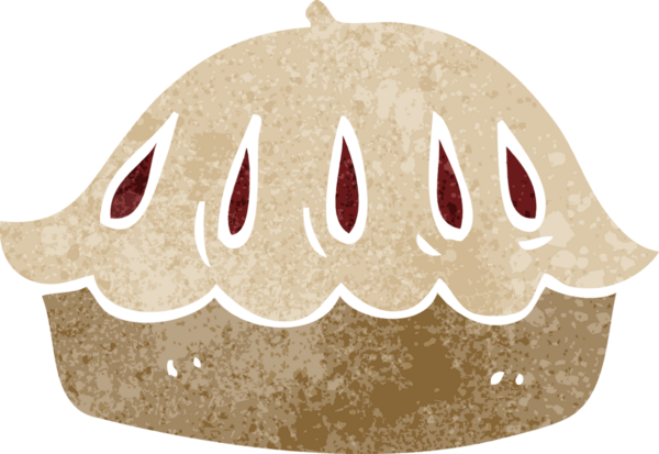 Bir insan tarafından çizilmiş çizgi film pastası.