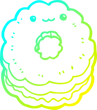 Bir insan tarafından çizilmiş bir çizgi film bisküvisi.