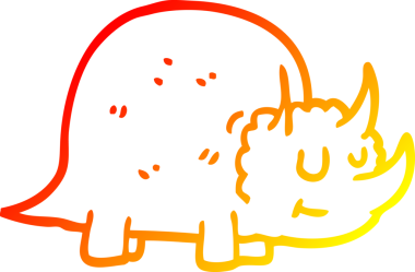 Bir insan tarafından çizilmiş tarih öncesi bir dinozorun sıcak çizgi çizimi