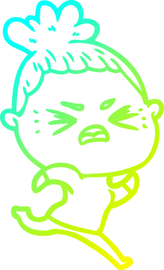 Bir insan tarafından çizilmiş kızgın bir karikatür çizimi.