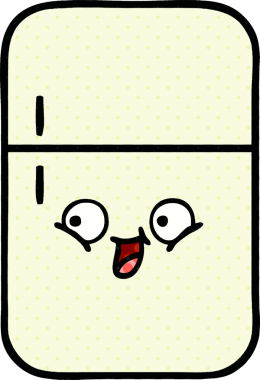 Bir insan tarafından çizilmiş buzdolabı karikatürü.