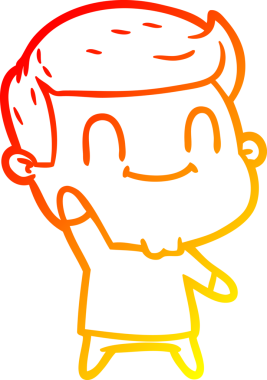 Bir insan tarafından çizilmiş mutlu bir adamın çizgi çizimi.