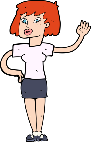 Bir insan tarafından çizilmiş karikatür kadın.