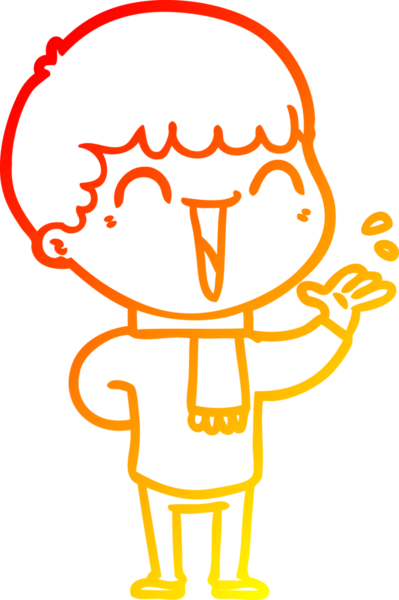 Bir insan tarafından çizilmiş mutlu bir adamın çizgi çizimi.