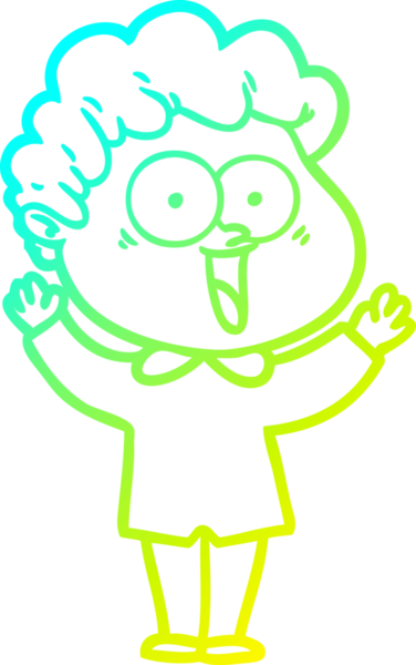 Bir insan tarafından çizilmiş mutlu bir adamın soğuk çizgi çizimi.