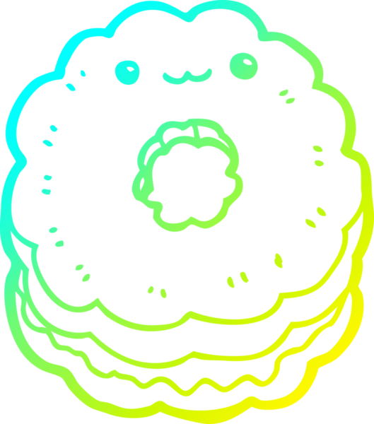 Bir insan tarafından çizilmiş bir çizgi film bisküvisi.