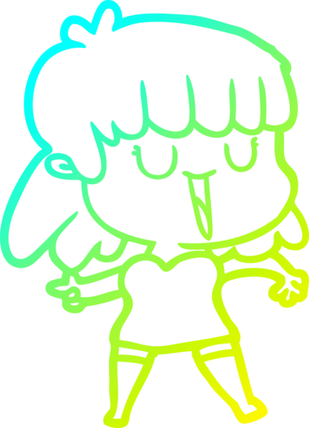 Bir insan tarafından çizilmiş bir karikatür kadın çizimi.