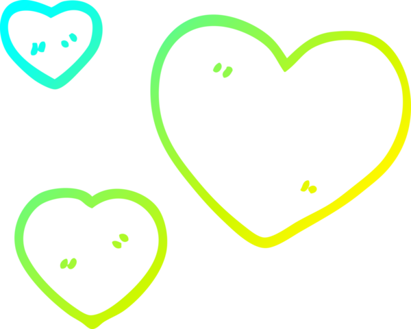 Bir insan tarafından çizilmiş bir aşk karikatürü çizimi.