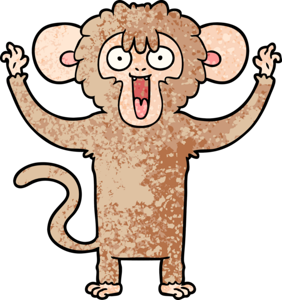 Bir insan tarafından çizilmiş bir karoton maymun.