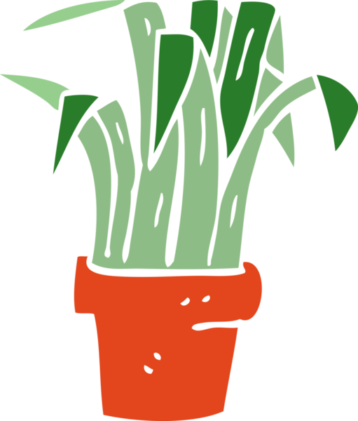 bir insan tarafından çizilmiş karikatür ev bitkisi.