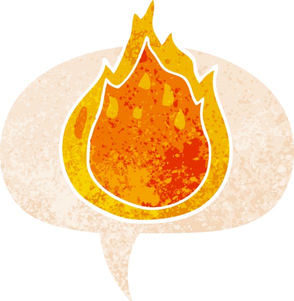 Bir insan tarafından çizilmiş, grunge 'de konuşma baloncuğu olan çizgi film ateşi.