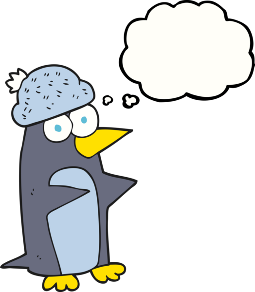 Bir insan tarafından çizilmiş serbest çizim baloncuk pengueni.