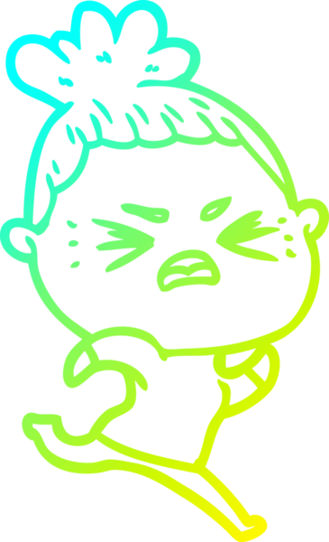 Bir insan tarafından çizilmiş kızgın bir karikatür çizimi.