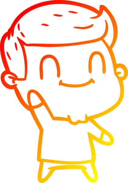 Bir insan tarafından çizilmiş mutlu bir adamın çizgi çizimi.