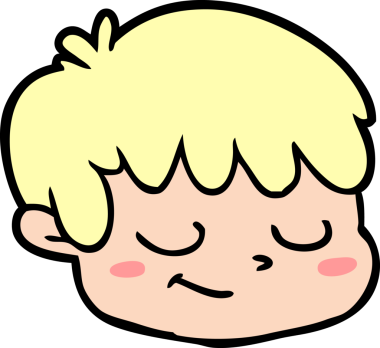 Bir insan tarafından çizilmiş erkek yüzü.