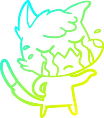 Bir insan tarafından çizilmiş ağlayan tilki çizgi filmi.