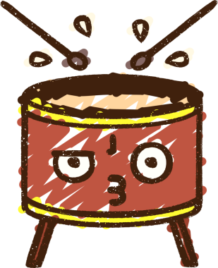 Bir insan tarafından çizilen Davul Tebeşiri Vurma