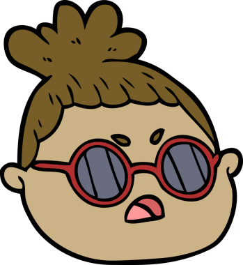 Bir insan tarafından çizilmiş bir kadın yüzü.