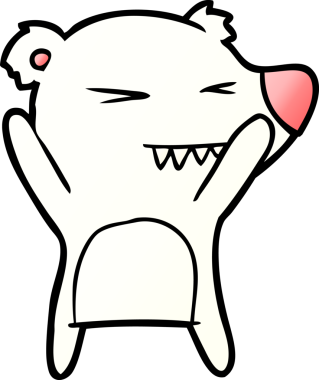 Bir insan tarafından çizilmiş kutup ayısı karikatürü