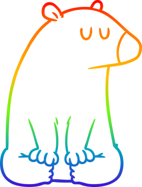 gökkuşağı gradyan çizgi çizimi bir insan tarafından çizilmiş bir çizgi ayı