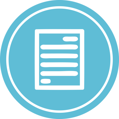 bir insan tarafından çizilmiş resmi belge dairesel simgesi