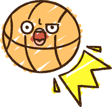 Bir insan tarafından çizilmiş basketbol tebeşiri.