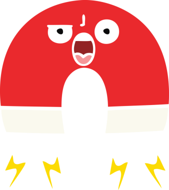 Bir insan tarafından çizilen mıknatısın düz renk retro karikatürü