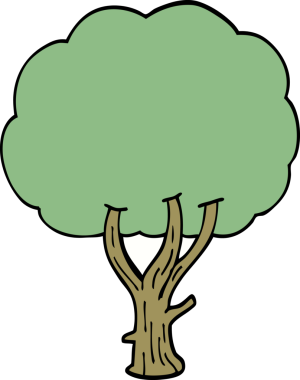 Bir insan tarafından çizilmiş karalama ağacı.