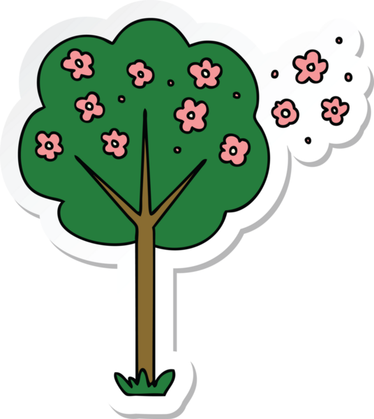 Bir insan tarafından çizilmiş garip bir el karikatür ağacının çıkartması.