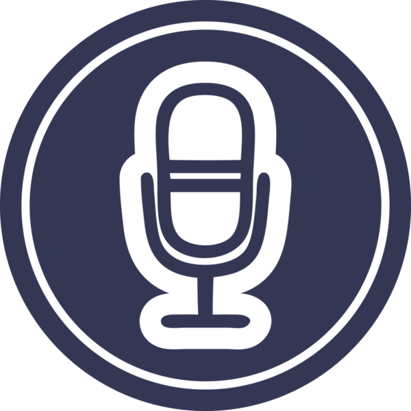 bir insan tarafından çizilmiş dairesel simgeyi kaydeden mikrofon