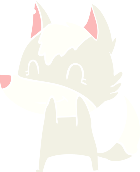 Bir insan tarafından çizilmiş düz renkli çizgi film kurdu.