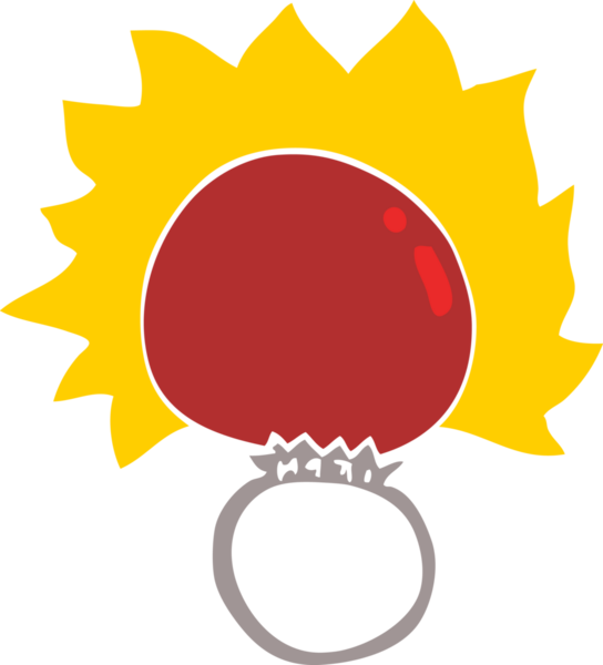 Bir insan tarafından çizilmiş karalama ateş topu yüzüğü.