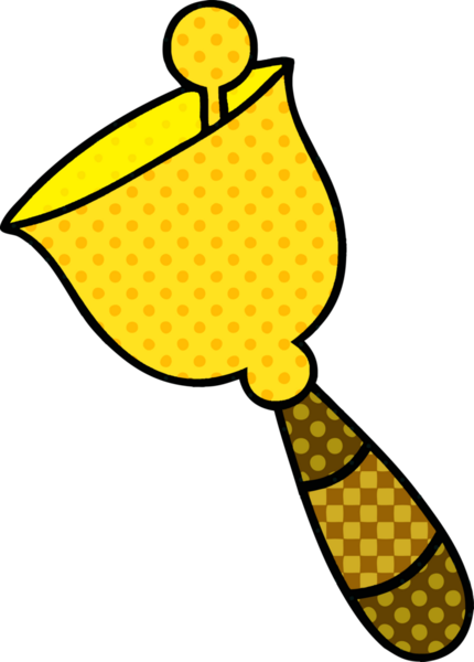 Bir insan tarafından çizilmiş bir çanın karikatürü.