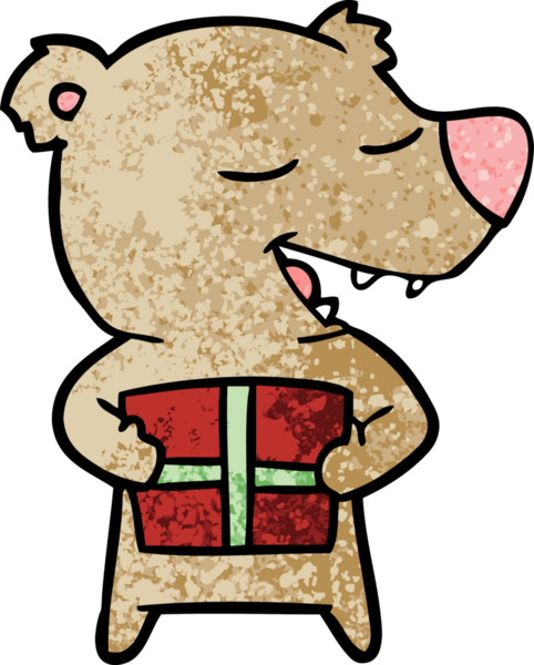 Bir insan tarafından çizilmiş ayı karikatürü çizicisi