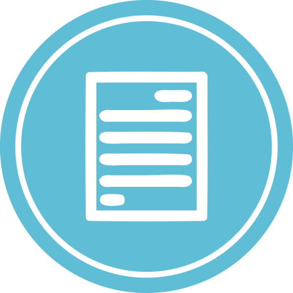 bir insan tarafından çizilmiş resmi belge dairesel simgesi