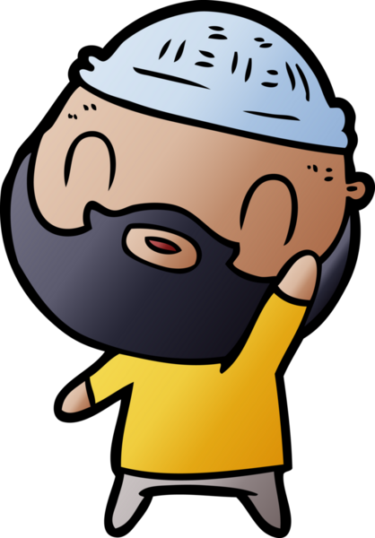 Bir insan tarafından çizilmiş sakallı bir adam.