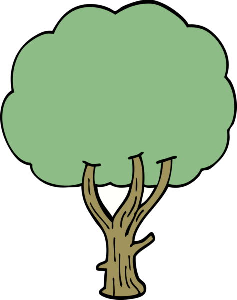 Bir insan tarafından çizilmiş karalama ağacı.